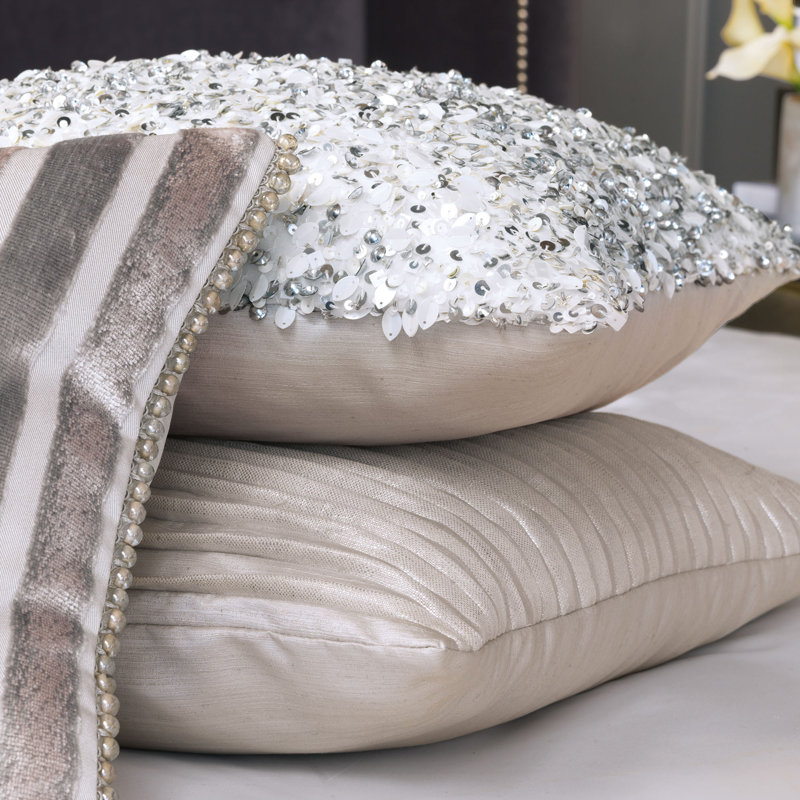 Housse et insert de coussin décoratif en cristal Vionnet, Faux duvet