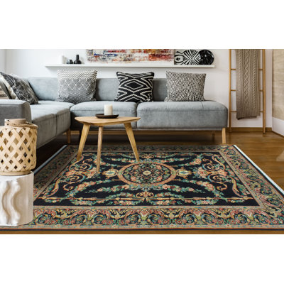Pak-Persian Afeef Black Rug