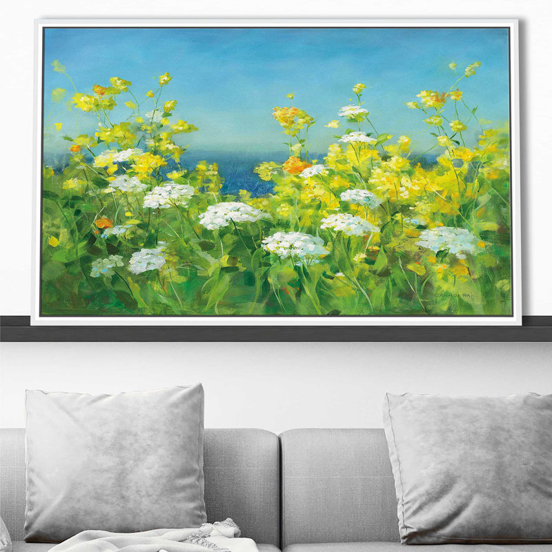 Golden Hour - Peinture, Cadre flottant blanc, H 39,5 po x l 63,5 po x P 2 po