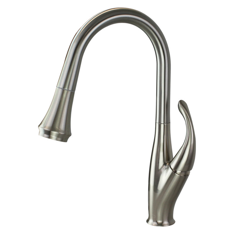 Transolid Layla Pull Out Kitchen Faucet, Luxe Stainless