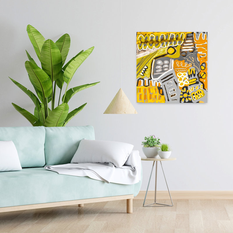 Art contemporain, art moderne abstrait rêveur, H 24 po x l 24 po