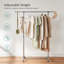 Adjustable Rolling Clothing Rack