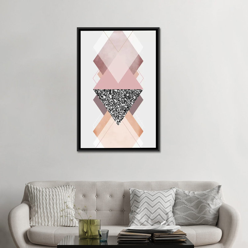 «Geometric Textures IX» par Mareike Böhmer, reproduction sur toile tendue sur châssis, H 48 po x l 32 po x P 1,5 po