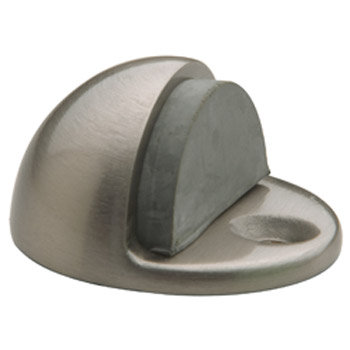Brass Floor Mount Stop, Satin Nickel