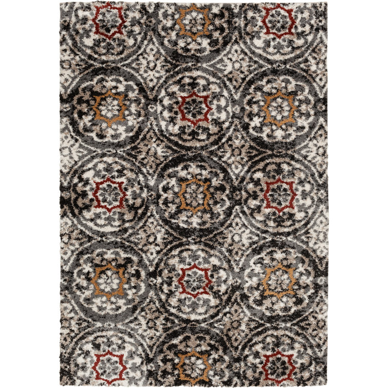 Sherman Performance Washable Floral Indoor Rug