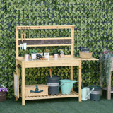 Isidoros Fir Wood Potting Bench
