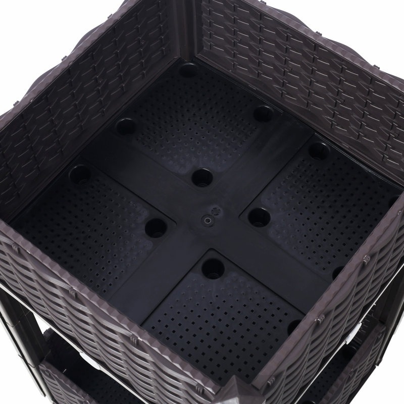 Planter Raised Bed, Elevated Planter Garden Box With Drainage Plug For Outdoor