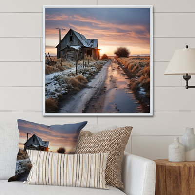 Barns Winter Scenery sur toile