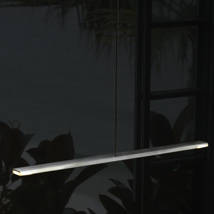 Virga 1 - Light LED Pendant, Brushed Aluminum, 2700K