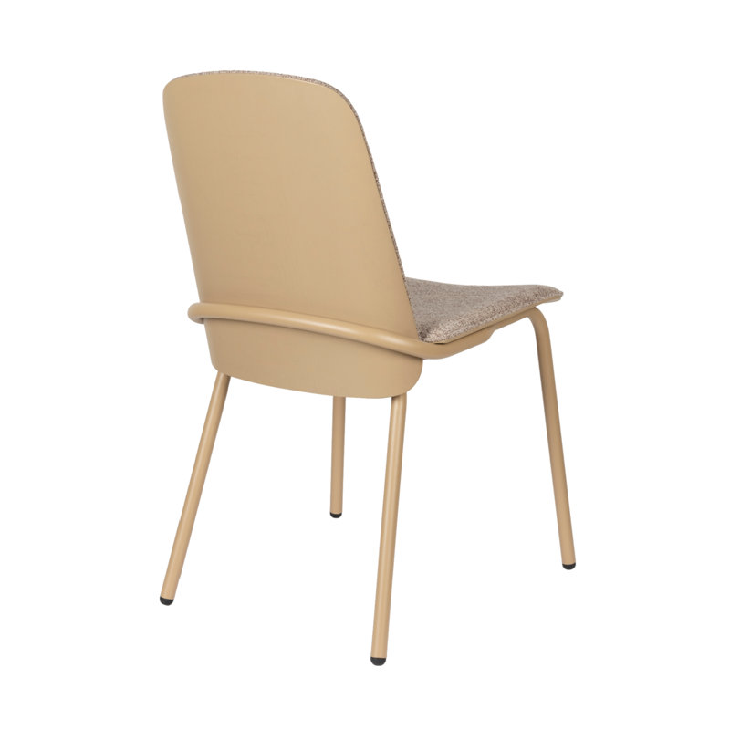 Clip Upholstered Dining Chair, Beige, Beige