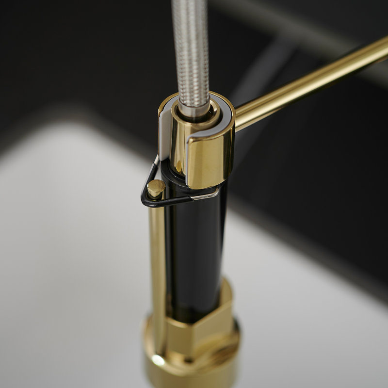 Clihome Pull Down Kitchen Faucet, Gold