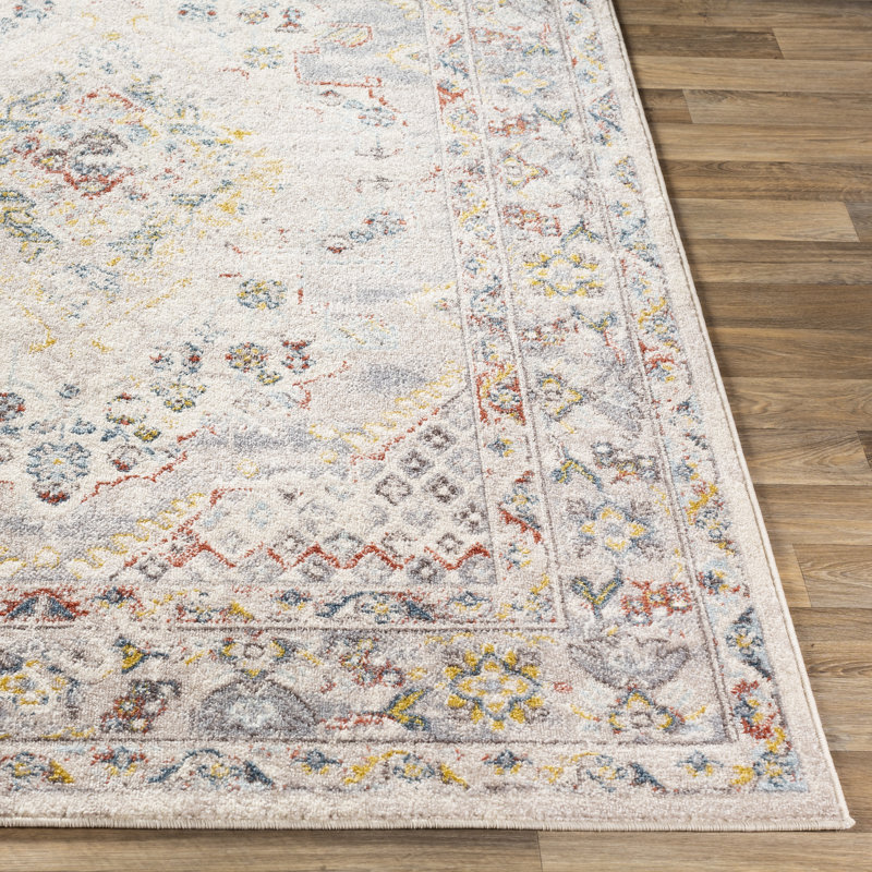 Tapis oriental taupe Flatiron, Rond 6 pi 7 po