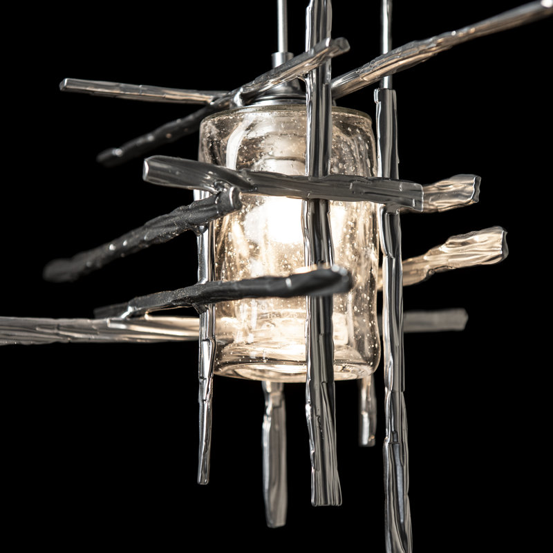 Tura 1 - Light Single Mini Pendant, Bronze, Seeded Clear