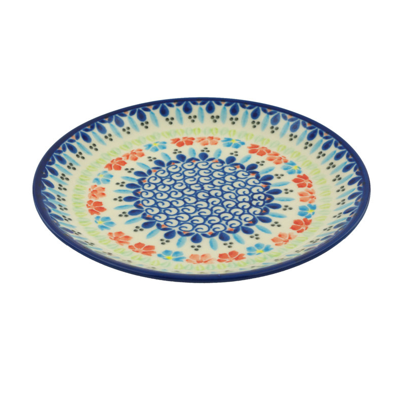 Assiette d’apéritif de poterie polonaise 8 po