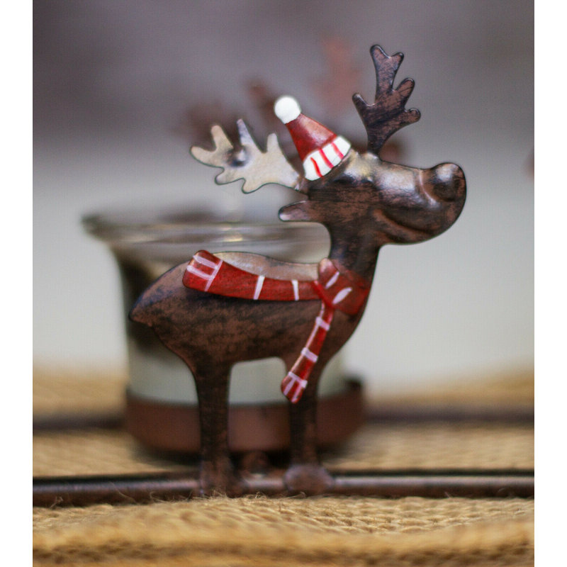 4 Piece Metal Tabletop Tealight Holder Set
