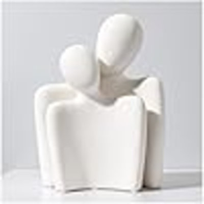 Hugging Couple Statues Ceramic Lover Figurine Embrace Characters