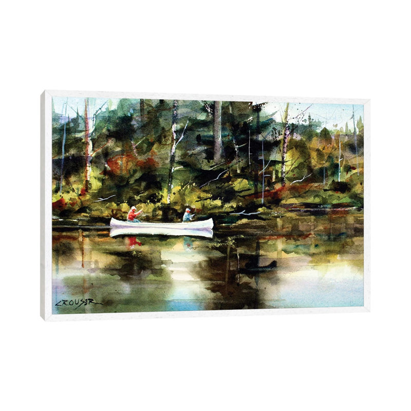 Backwater by Dean Crouser - Painting on Canvas, White Framed, 66.04 cm H x 45.72 cm W