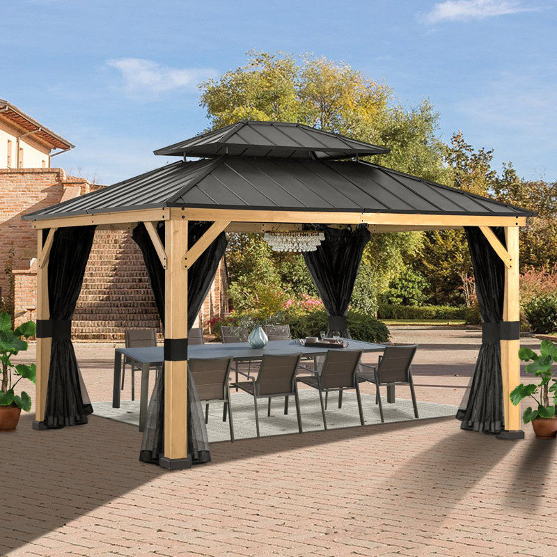 13 pi. L 11 pi. X P 11 pi. D Pavillon de jardin en acier