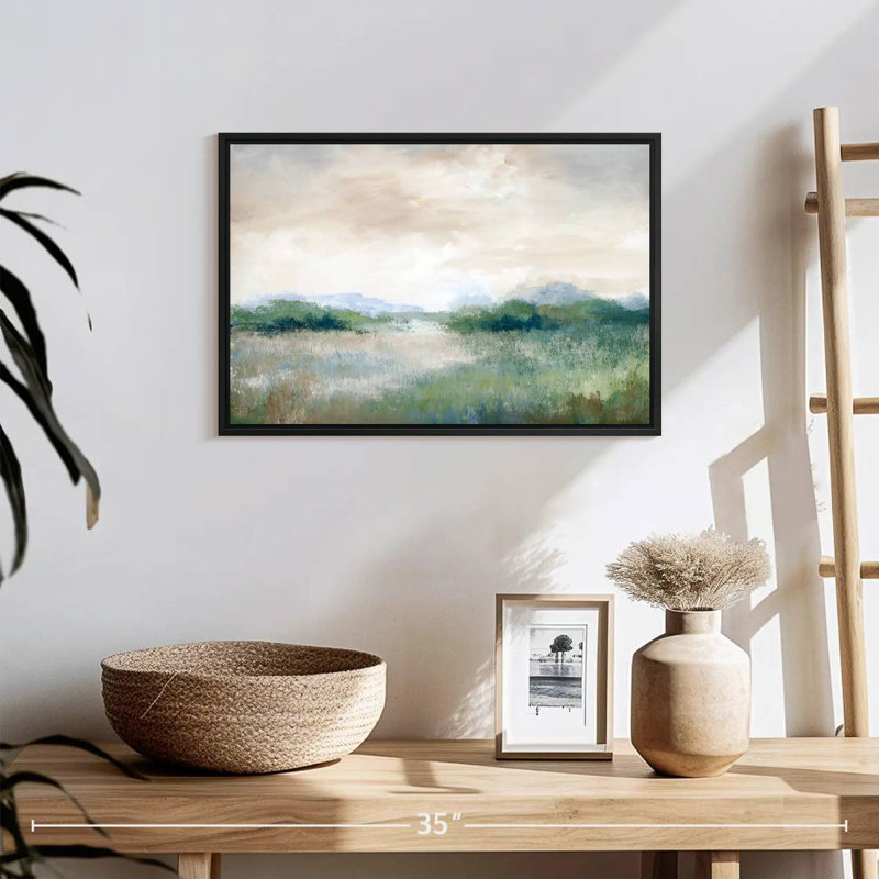 Calmer Vista, 19 po x 13 po, Cadre flottant noir