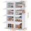 Range-chaussures, armoire de rangement pour chaussures à 8 niveaux avec 32 paires d'étagères à chaussures en plastique pour vestibule-88345137