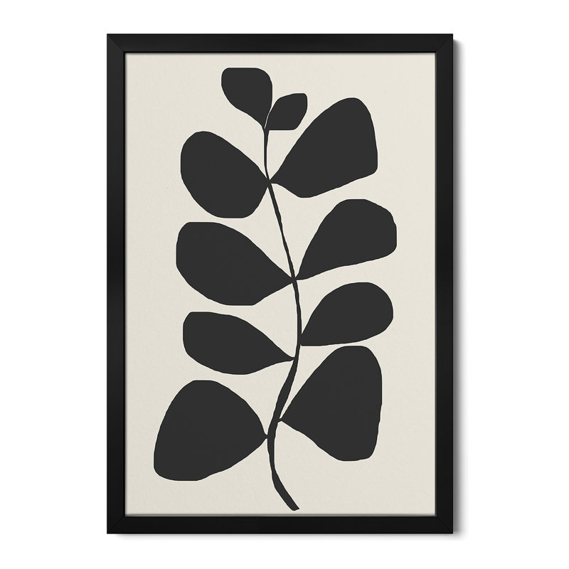 Abstrait plante minimaliste - reproduction d'art murale - affiche de galerie, H 24 po x l 16 po