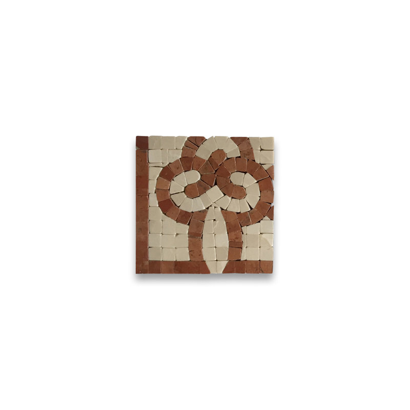 Carreau de mosaïque en marbre 4 po x 4 po Arrow