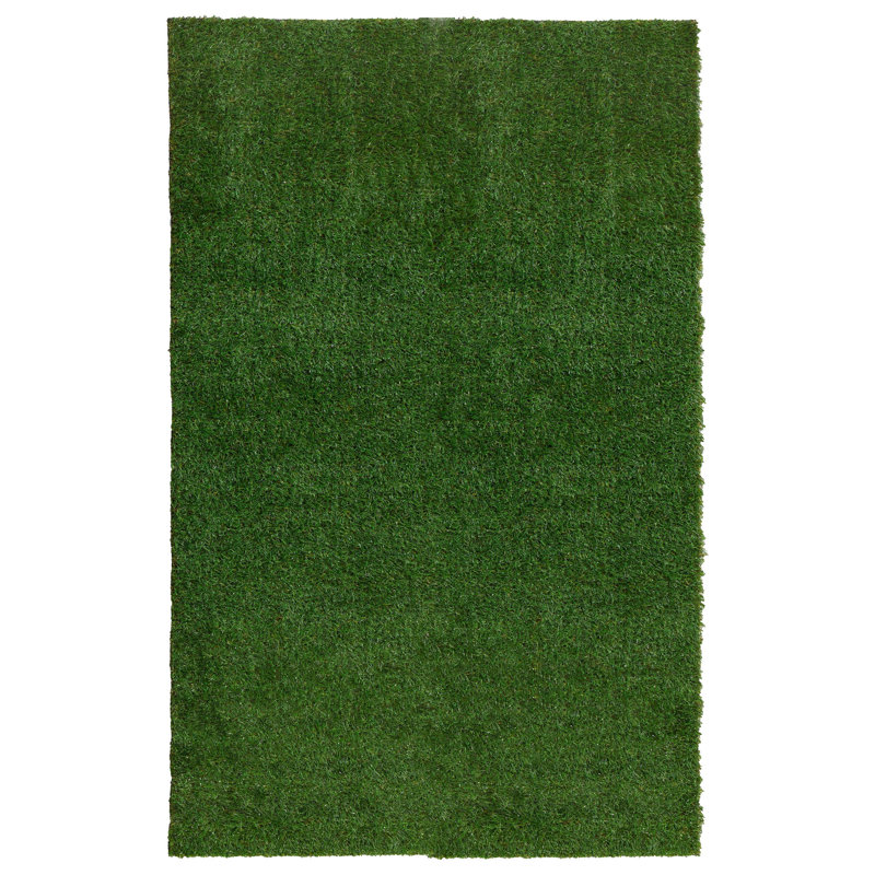 Somersby Waterproof Indoor/Outdoor Artificial Grass Turf Rugs For Balcony, Patios, Rectangle 3'11" x 6'6"
