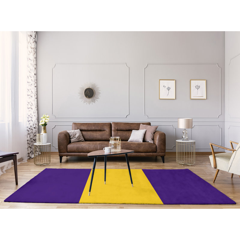 Tapis mauve/jaune, Rectangle 9 pi x 12 pi