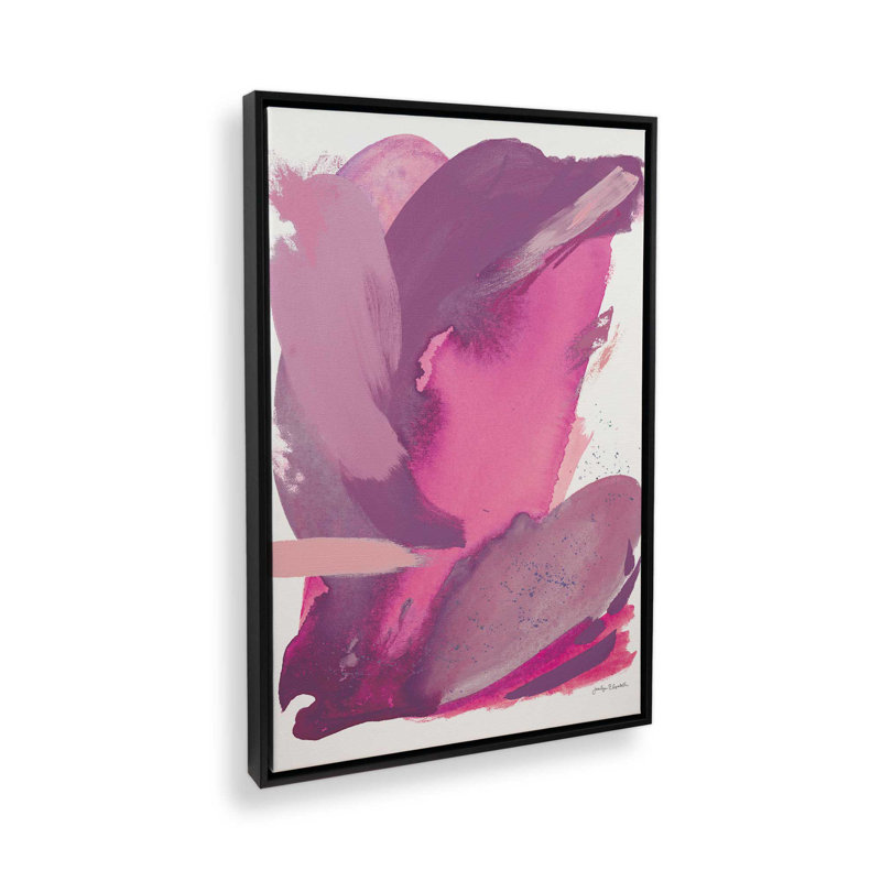 «Imagination prune» par Jocelyn Elizabeth, reproduction d'art, H 48 po x l 36 po, Cadre flottant, Noir