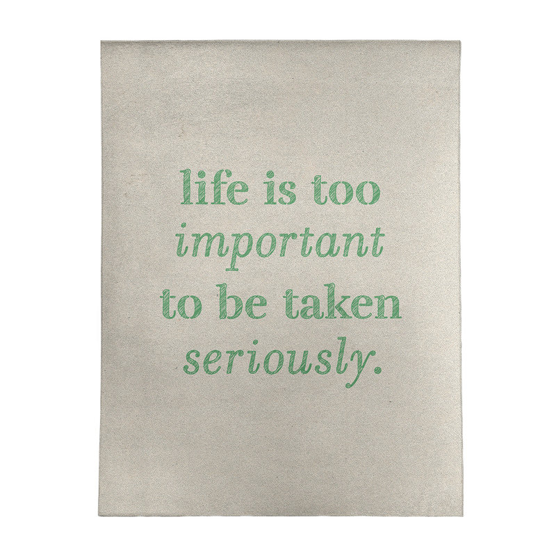 Quotes Chenille Indoor Rug, Rectangle 5' x 7'