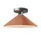 Single Light Ceramic LED Semi Flush Mount