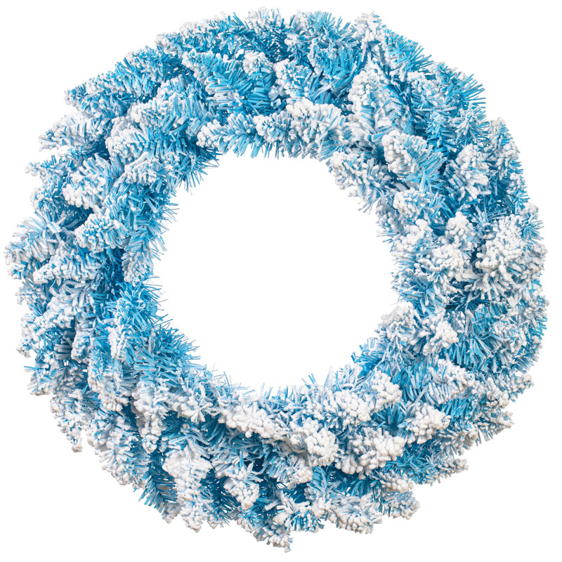  Couronne de sapin artificielle 24 po 24 po avec 105 pointes réalistes, 24 po x 24 po