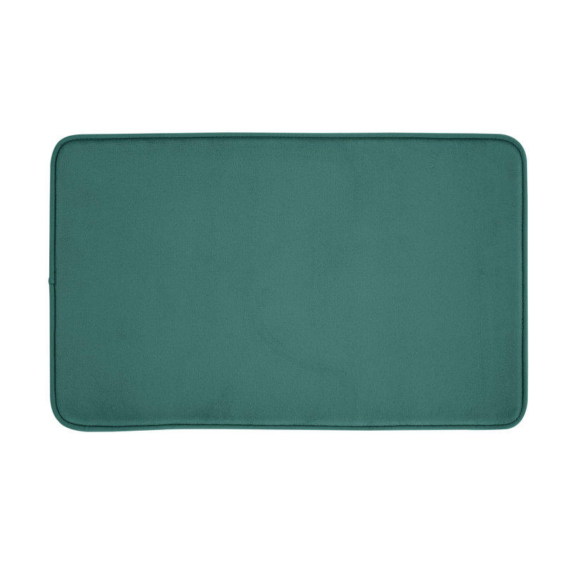 Anti-Bacterial Memory Foam Bath Mat, Forest Green