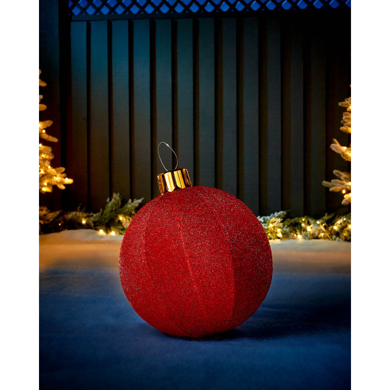 PVC Bauble, Red, 45.72cm H x 45.72cm W x 45.72cm D