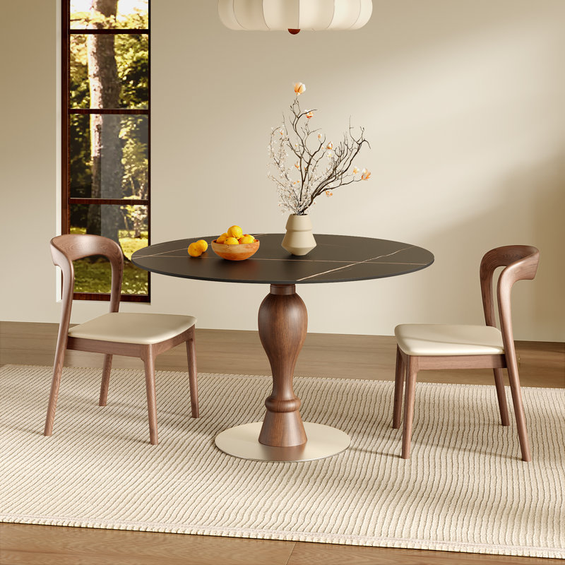 Ensemble de chaises bistro 39 "/ 43" pour 2 à 4 tables de salle à manger coin-repas avec base en pierre frittée et base en métal