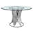 Aindrias Round Glass Top with Steel Base Dining Table