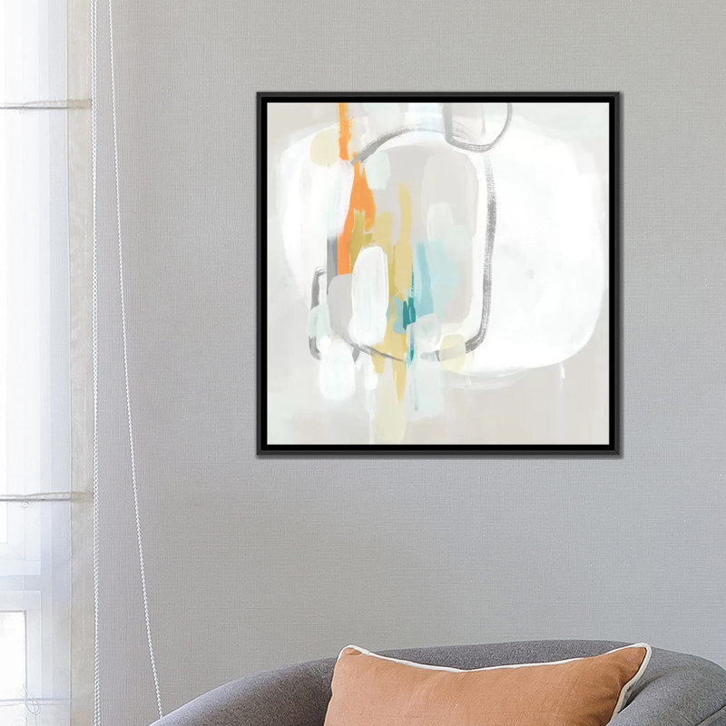 « stereo disparais ii », reproduction sur toile, H 26 po x l 26 po x P 1,5 po, Toile avec cadre noir, Pas de tapis