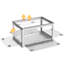 Boîte de rangement pliable, 5 ouvertures latérales empilables avec couvercle, roues, loquets de sécurité, poignées-12971078-12971098