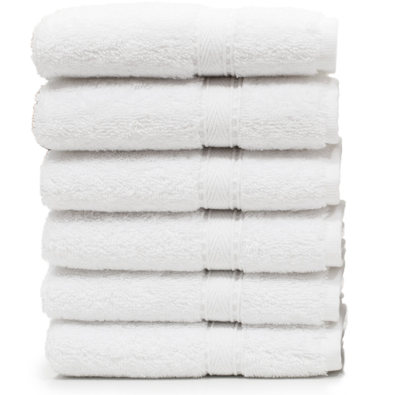 Serviette de toilette en coton Sinemis, Blanc