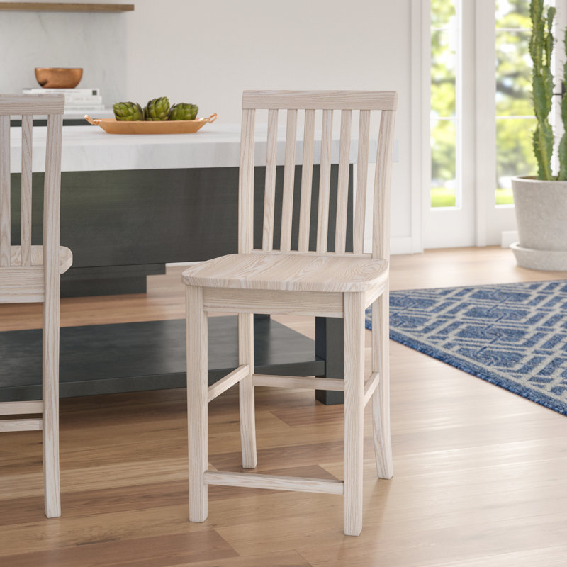 Maner Solid Wood Counter Stool