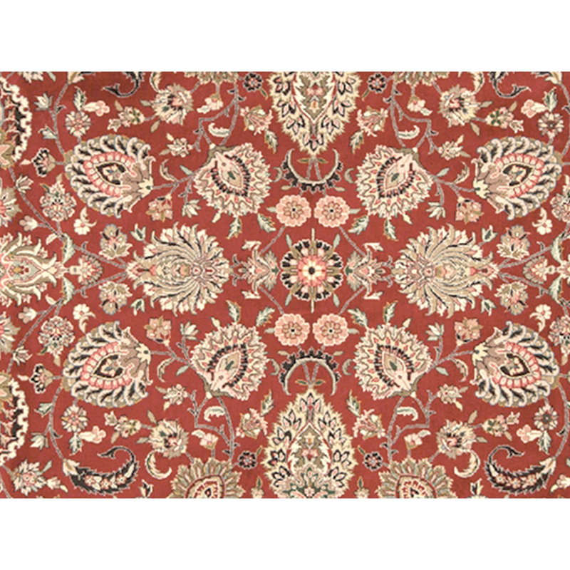 Hand Knotted Wool Area Rug in Multi