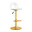Tabourets de bar dorés de 2, rotations à 360 ° et levage réglable, siège d'unité centrale, tabourets minimalistes modernes pour différents emplacements, barres pivotantes