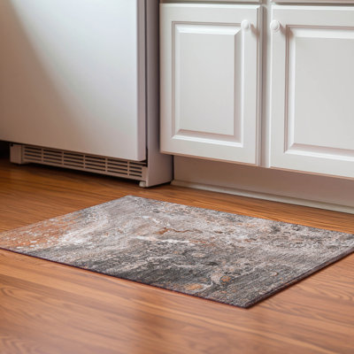 Premium Machine Washable Cerrito AMF588 Terracotta Rug