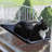 PETMAKER Cat Window Perch for Large Cats, Black