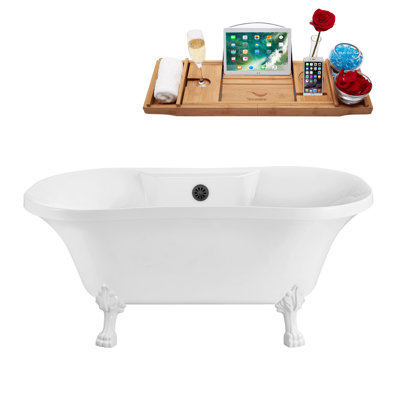 60'' x 32'' Soaking Acrylic Bathtub