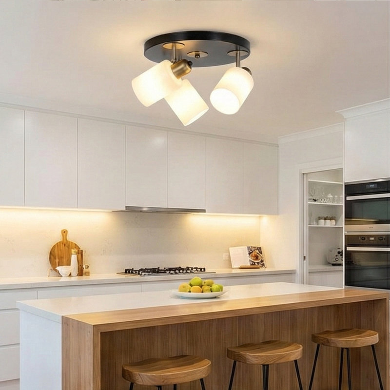 Plafonnier semi-encastré moderne 3 lumières Lumiere