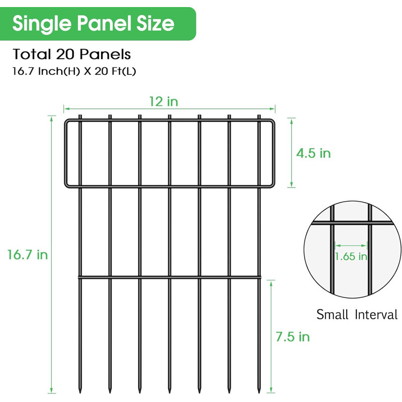 16'' H 20 Panel Metal Pet Barrier