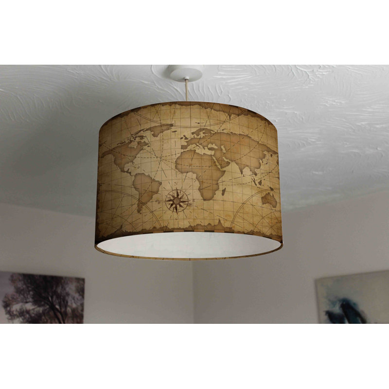 Cotton Drum Pendant Shade ( Uno ), 25cm H x 40cm W x 40cm D