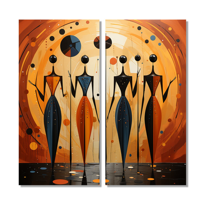 Art africain sur toile, "African Soulful III", 20" H x 24" W, Wrapped Canvas, Does Not Apply