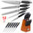 Deco Chef Stainless Steel Knife Block Set